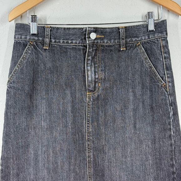 Women's‎ Gap Jeans Black Denim Blue Jean Skirt Size 6 - Picture 5 of 7